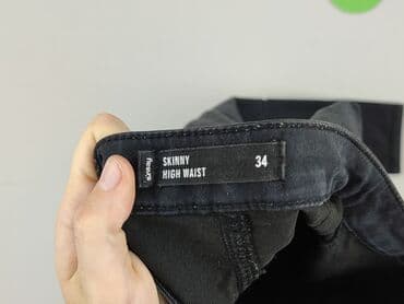 czarne jeansy z wysokim stanem: H&M, Jeansy damskie, rozmiar XS — 5