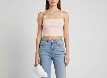 cropp bluzki z krótkim rękawem: H&M, Top damski, rozmiar S — 7