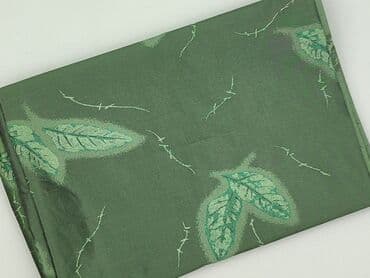 krótkie zasłony: Zasłona dekoracyjna – zieleń z haftowanym motywem liści - Materiał — 1