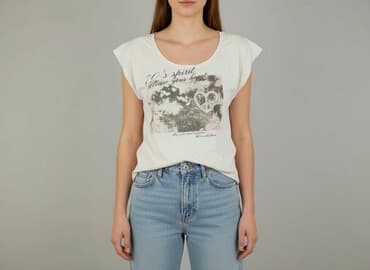 ubrania z lat 60: T-shirt damski, rozmiar S — 1