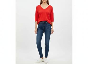 czerwona kurtka damska reserved: Sweter damski, rozmiar S — 6