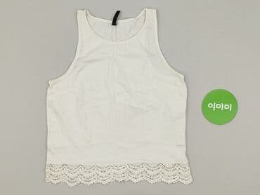 białe koturny sandały ccc: Sinsay, Top damski, rozmiar S — 2