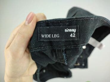sinsay szerokie spodnie jeansowe: Sinsay, Jeansy damskie, rozmiar XL — 4