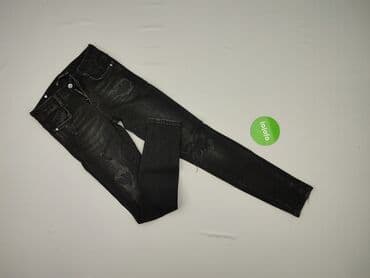 legginsy czarne woskowane: Zara, Jeansy damskie, rozmiar XS — 2