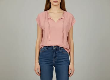 bluzki z wiązaniem pod szyją z wiskozy: Tom Rose, Bluzka damska, rozmiar M — 7