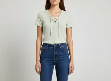 limonkowy sweter reserved: New Look, Bluzka damska, S — 7