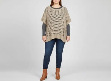 ubrania dla 70 latki: Ponczo damskie, rozmiar 6XL — 5