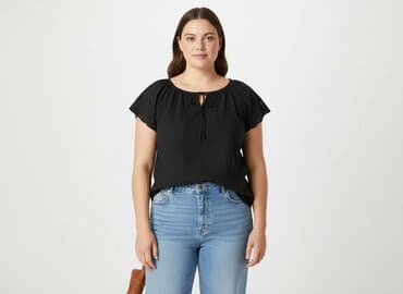 tanie bluzki z krótkim rękawem: Bluzka damska, rozmiar 2XL — 6