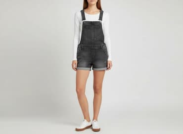 granatowe kombinezony: Anti Blue, Ogrodniczki damskie, rozmiar S — 8