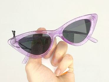 złote dodatki do zielonej sukienki: Glasses, Sunglasses, Cat eyes design, condition - Perfect — 6