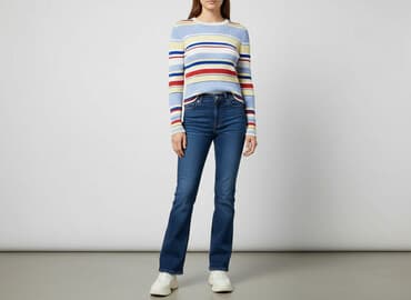 mohito sweter w paski: Monki, Sweter damski, rozmiar M — 7