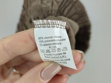 brązowe szerokie spodnie bershka: Spodnie materiałowe damskie, rozmiar S — 4