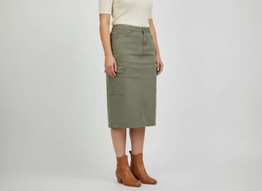 spódnica bojówka do kolan: ONLY, Spódnica damska, XL — 6