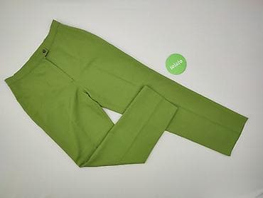 light green: Spodnie materiałowe damskie, rozmiar L — 2