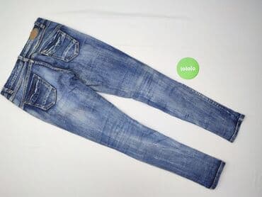 jeansy z asymetrycznym zapieciem: Jeansy damskie, rozmiar S — 3