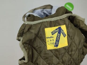 kamizelka pikowana z kapturem długa: Kurtka przejściowa, Endo, 4-5 lat, 104-110 cm, stan - Bardzo dobry — 4
