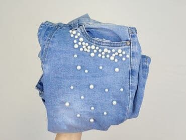 srebrne jeansy: Jeans for women, size M — 6