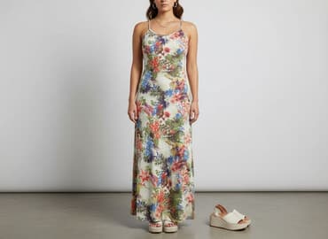 sukienka maxi z rozcięciem na wesele: E-vie, Sukienka damska, rozmiar 2XL — 1