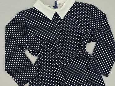 granatowa sukienka z białym kołnierzykiem: Sukienka damska, rozmiar M — 1