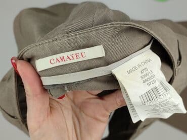 jeansy damskie podarte: CAMAIEU, Spodnie materiałowe damskie, rozmiar S — 4