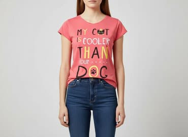 ubrania z pusheenem: PULL&BEAR, T-shirt damski, rozmiar M — 1