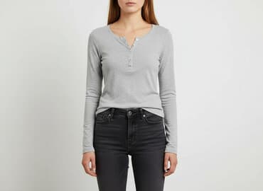 koszulki z długim rękawem damskie sisley: Sinsay, T-shirt damski, rozmiar XS — 6