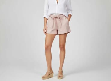 lniane spodenki oysho: Moraj, Szorty damskie, rozmiar S — 7