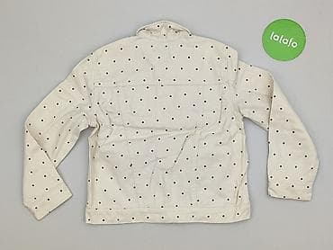 mohito bluzka w kropki: Dziecięca kurtka jeansowa, 8 lat, 122-128 cm, H&M, stan - Idealny — 3