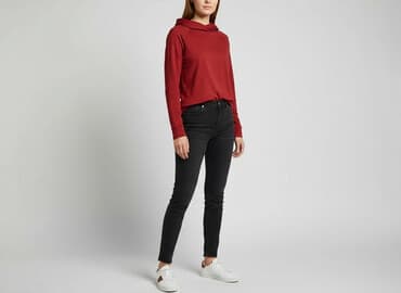 bluzy jack daniels: Hennes, Bluza z kapturem damska, rozmiar L — 7