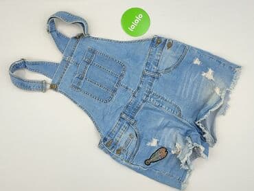 krótkie spodenki z szelkami 80: RAINBOW, Ogrodniczki damskie, rozmiar M — 2