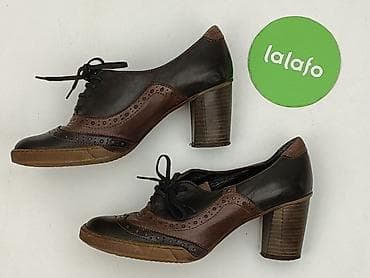 kononowicz w kamizelce: Czółenka damskie Ann-Mex w stylu brogues/oxford na słupku - Marka — 4