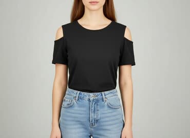 markowe t shirty damskie wyprzedaż zalando: Amisu, T-shirt damski, rozmiar L — 6