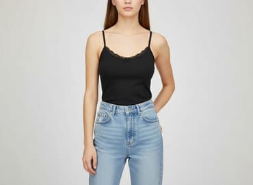 czarne sandały płaskie ccc: Bluzka damska, rozmiar S — 5