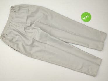 szare szerokie jeansy: Spodnie materiałowe damskie, rozmiar M — 3