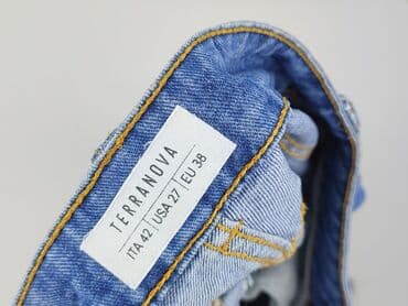 czarne szerokie jeansy: Terranova, Jeansy damskie, rozmiar M — 4