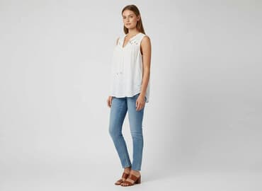 koszulki z dekoltem v: Vila, Bluzka damska, S — 7