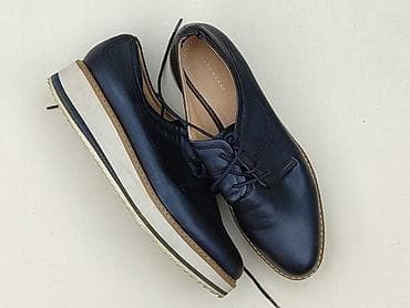 trampki guess biale: Damskie półbuty Zara Woman - Model: oksfordki na platformie - Kolor — 1