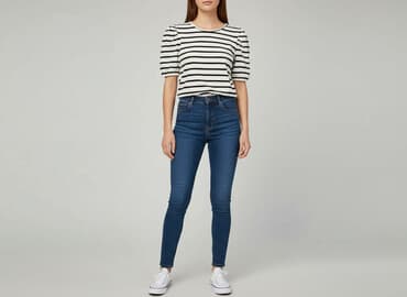 koszula z bufiastymi rękawami sinsay: Sinsay, T-shirt damski, rozmiar S — 1