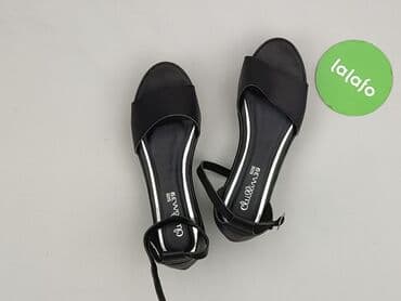 czarne sandały płaskie ccc: Sandały damskie, 39 — 2