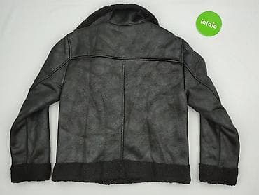 kurtka kozuszek: Bershka, Kurtka skórzana damska, rozmiar S — 3