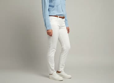 biale ubrania: KappAhl, Jeansy damskie, rozmiar XL — 1