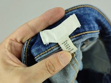 hm krótkie spodenki dzins low waist: H&M, Szorty damskie, rozmiar S — 4