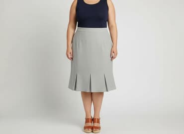 plisowane spódnice srebrne: Spódnica damska, rozmiar 4XL — 7