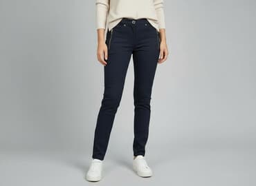 mohito marynarka niebieska: Spodnie materiałowe damskie, M — 6