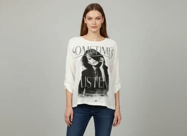 bluzki w paski z serduszkiem: Bluzka damska, rozmiar S — 5