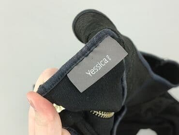 czarna sukienka ze srebrnymi wstawkami: Yessica, Sukienka damska, L — 5