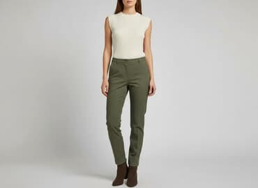 spodnie cargo damskie new yorker: Atmosphere, Spodnie materiałowe damskie, rozmiar L — 7