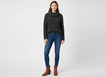 sweter z dodatkiem moheru: Monsoon, Sweter damski, L — 7