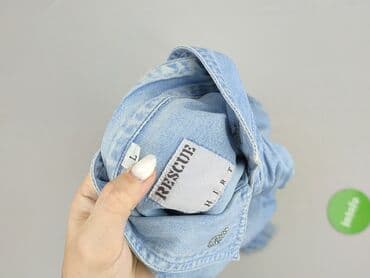 koszula niebieska hm: Denim, Koszula damska, rozmiar L — 5