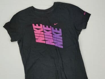 czarna koszulka pod marynarkę: Nike, T-shirt damski, L — 1
